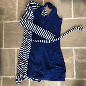 S/M maternity/nursing robe and sleepshirt set